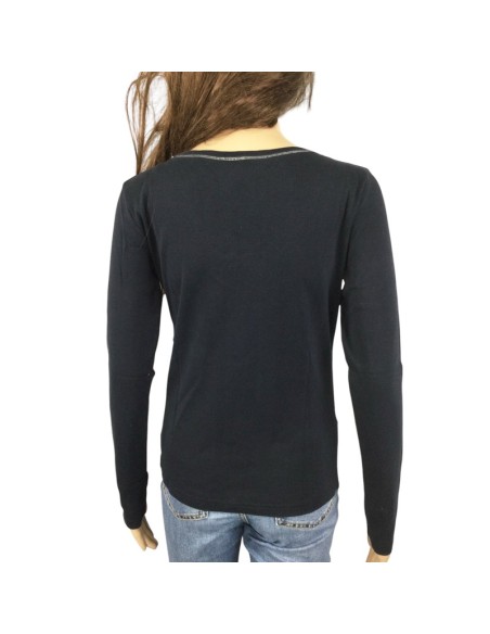 Tee-shirt Esprit bleu marine T40 avec strass