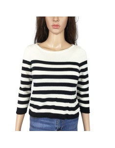 Pull rayé noir et blanc H&M T34