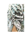 Chemisier noir turquoise femme T52 chic et léger