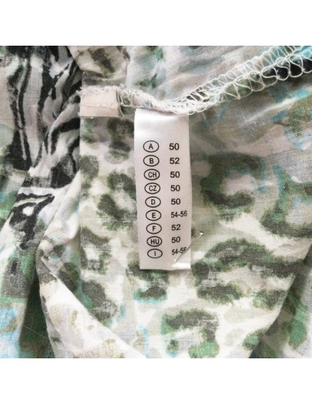 Chemisier noir turquoise femme T52 chic et léger