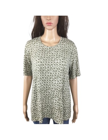 Tee-shirt kaki crème femme T46 manches courtes Tee-shirt kaki crème femme T46 manches courtes
