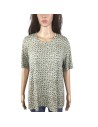Tee-shirt kaki crème femme T46 manches courtes