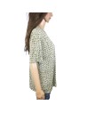 Tee-shirt kaki crème femme T46 manches courtes
