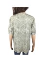 Tee-shirt kaki crème femme T46 manches courtes