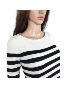 Pull rayé noir et blanc H&M T34 2