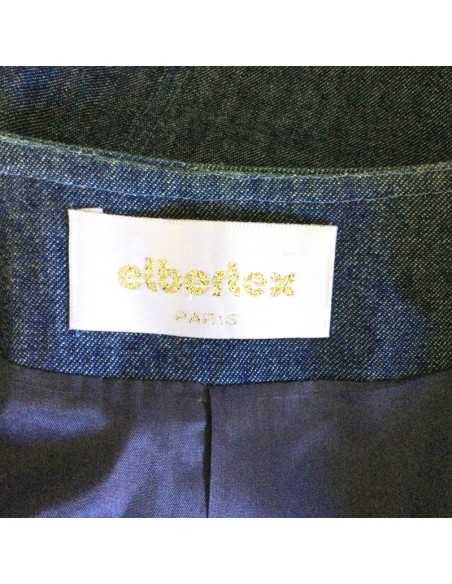 Veste en jean bleu foncé femme T46 chic à épaulettes
