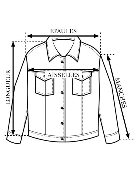 Veste en jean bleu foncé femme T46 chic à épaulettes