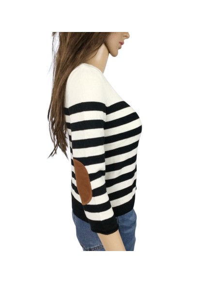 Pull rayé noir et blanc H&M T34