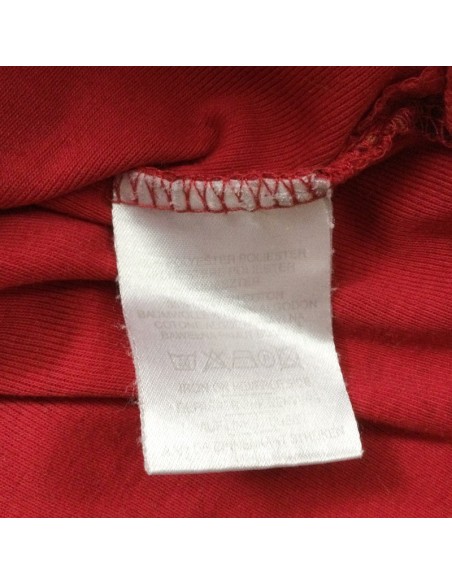 Tee-shirt rouge femme T50/52 à roses, manches longues
