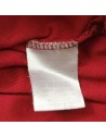 Tee-shirt rouge femme T50/52 à roses, manches longues