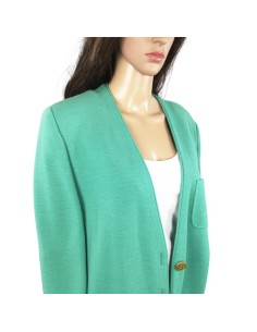 Gilet vert d’eau Devernois femme T48 chic et chaud 2