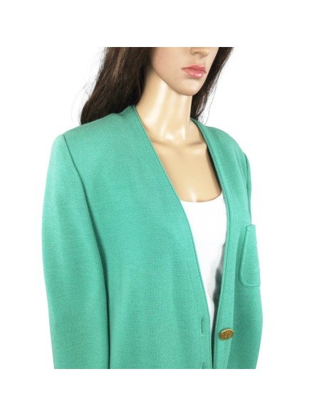 Gilet vert d’eau Devernois femme T48 chic et chaud