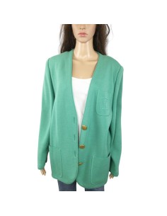 Gilet vert d’eau Devernois femme T48 chic et chaud