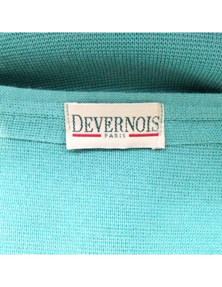 Gilet vert d’eau Devernois femme T48 chic et chaud