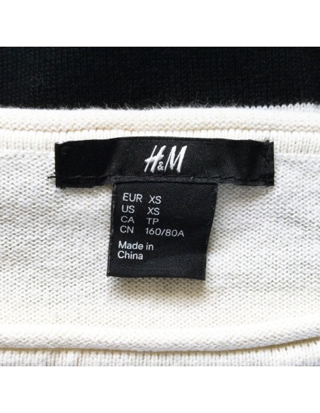 Pull rayé noir et blanc H&M T34