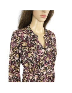 Chemisier noir fleuri Armand Thiery femme T38 2