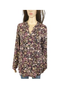 Chemisier noir fleuri Armand Thiery femme T38