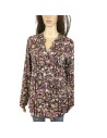 Chemisier noir fleuri Armand Thiery femme T38