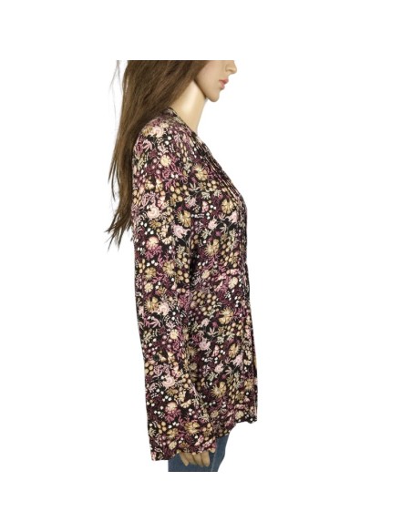 Chemisier noir fleuri Armand Thiery femme T38