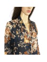 Chemisier bleu marine fleuri coton femme T42