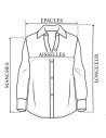 Chemisier bleu marine fleuri coton femme T42