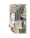 Chemisier marron blanc Modissimo T48 fluide chic