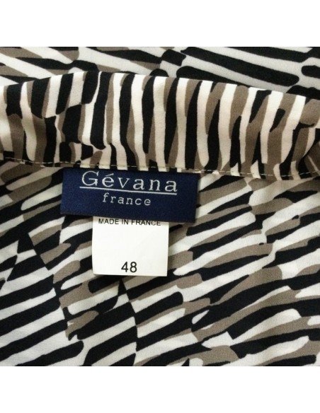 Chemisier zèbre Gévana T48 chic été fluide