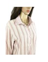 Chemise rayée rose blanche T48 Tandem été fluide légère