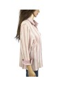 Chemise rayée rose blanche T48 Tandem été fluide légère