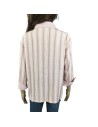 Chemise rayée rose blanche T48 Tandem été fluide légère