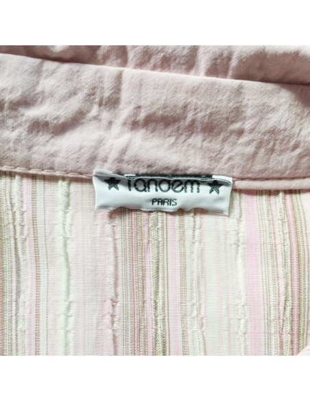 Chemise rayée rose blanche T48 Tandem été fluide légère