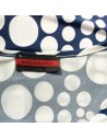 Blouse bleue pois blancs T40 Week End à Paris fluide été