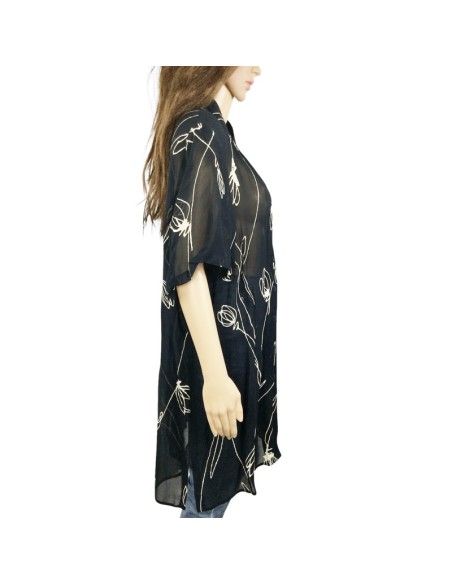 Chemise voile longue T50 Christine Laure chic été