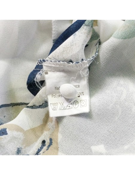 Chemisier blanc bleu chic T48 Un Jour Ailleurs été