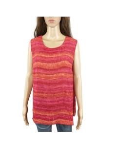 Débardeur rouge orange T46 Christian Marry été léger