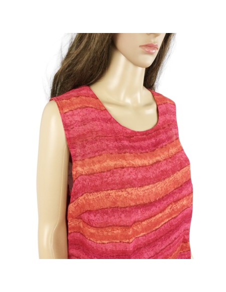 Débardeur rouge orange T46 Christian Marry été léger