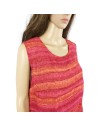 Débardeur rouge orange T46 Christian Marry été léger