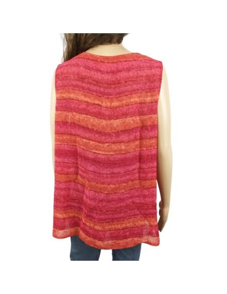 Débardeur rouge orange T46 Christian Marry été léger