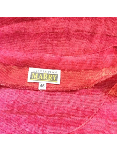 Débardeur rouge orange T46 Christian Marry été léger