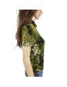 Tee-shirt vert kaki T38 motifs Asie manches courtes