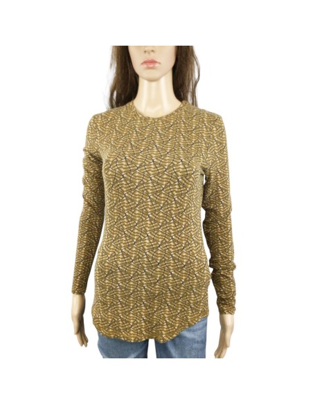 Pull ocre près du corps Monoprix T38 doux et léger