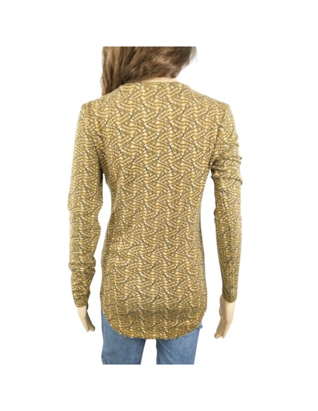 Pull ocre près du corps Monoprix T38 doux et léger
