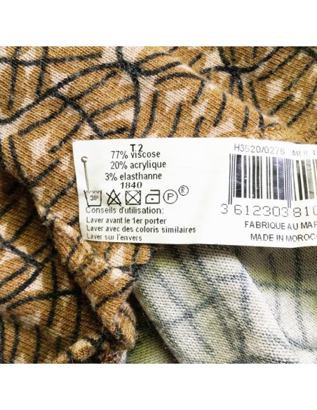Pull ocre près du corps Monoprix T38 doux et léger