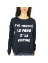 Tee-shirt bleu marine flocage blanc Bizzbee T34