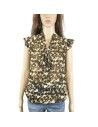 Blouse léopard lavallière effet bouffant T40 Yessica