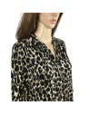 Blouse léopard kaki noire marron neuve T42 Canda