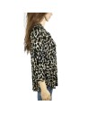 Blouse léopard kaki noire marron neuve T42 Canda