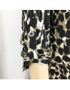 Blouse léopard kaki noire marron neuve T42 Canda