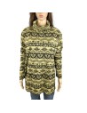 Pull col roulé noir moutarde T44 épaulé chic