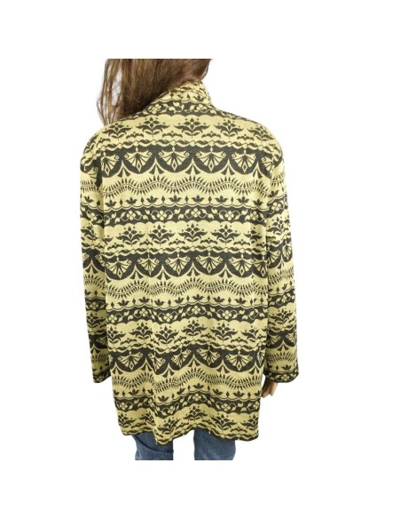 Pull col roulé noir moutarde T44 épaulé chic